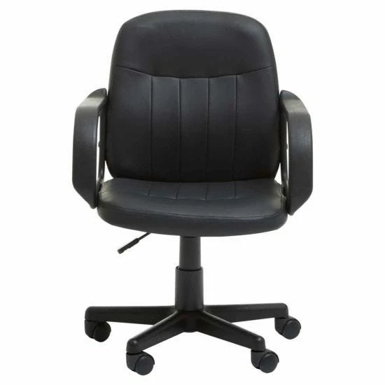 Interiors By PH Office Chair With Arms Black PU 3 Interiors By PH Office Chair With Arms Black PU