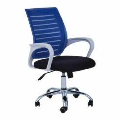 Interiors By PH Blue Office Chair With White Arms