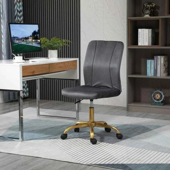 Richmond Velvet Cover Office Chair 3 Richmond Velvet Cover Office Chair