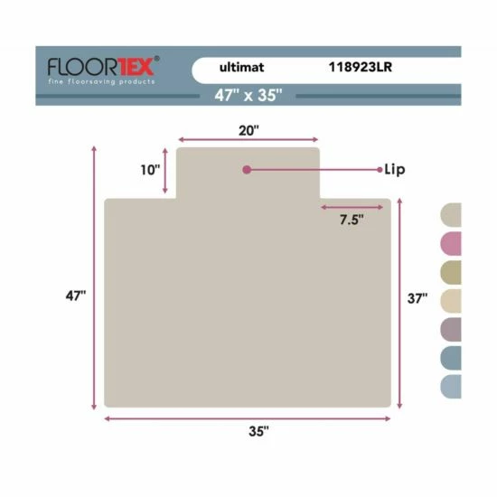 Cleartex Ultimat Chair Mat For Low And Medium Pile Carpet Rectangular 120 X 100cm 7 Cleartex Ultimat Chair Mat For Low And Medium Pile Carpet Rectangular 120 X 100cm - Image 5
