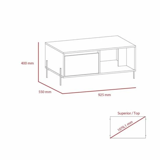 Dallas Two Tone Coffee Table With Storage 11 Dallas Two Tone Coffee Table With Storage - Image 9