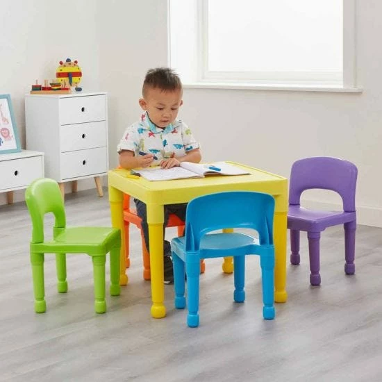 Childrens Plastic Table And 4 Chairs Set 4 Childrens Plastic Table And 4 Chairs Set - Image 2