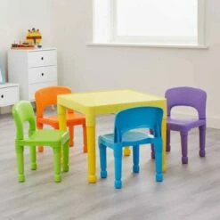 Childrens Plastic Table And 4 Chairs Set 10 Childrens Plastic Table And 4 Chairs Set -office furniture shop 1095590155 2 1