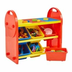 Childrens Plastic Storage 6 Bin Play Organiser