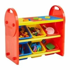Childrens Plastic Storage 6 Bin Play Organiser 12 Childrens Plastic Storage 6 Bin Play Organiser -office furniture shop 1095590164 2