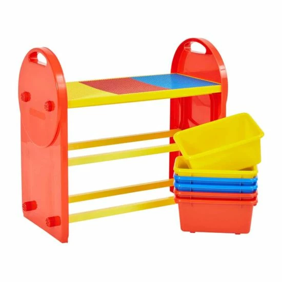 Childrens Plastic Storage 6 Bin Play Organiser 8 Childrens Plastic Storage 6 Bin Play Organiser - Image 6