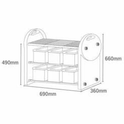 Childrens Plastic Storage 6 Bin Play Organiser 17 Childrens Plastic Storage 6 Bin Play Organiser -office furniture shop 1095590164 7