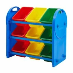 Childrens Plastic Storage 9 Bin Organiser -office furniture shop 1095590165 3