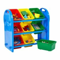Childrens Plastic Storage 9 Bin Organiser -office furniture shop 1095590165 5