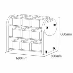 Childrens Plastic Storage 9 Bin Organiser -office furniture shop 1095590165 6 1