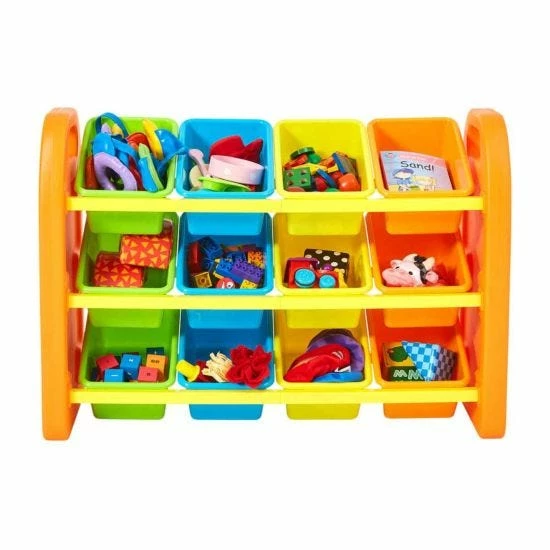 Childrens Plastic Storage 12 Bin Organiser 5 Childrens Plastic Storage 12 Bin Organiser - Image 3