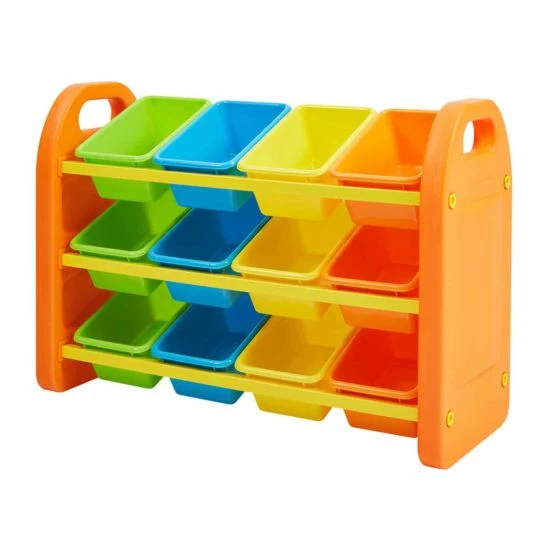 Childrens Plastic Storage 12 Bin Organiser 6 Childrens Plastic Storage 12 Bin Organiser - Image 4