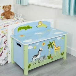 Childrens Wild Safari Wooden Toy Box Large -office furniture shop 1095590199 7 1