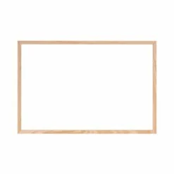 Bi-Office Protector Desktop Glass Board With Wood Frame And Clamps 90x60 Cm