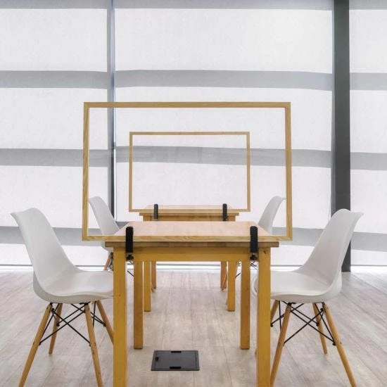 Bi-Office Protector Desktop Glass Board With Wood Frame And Clamps 90x60 Cm 6 Bi-Office Protector Desktop Glass Board With Wood Frame And Clamps 90x60 Cm - Image 4