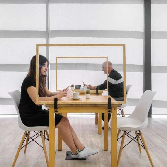 Bi-Office Protector Desktop Glass Board With Wood Frame And Clamps 90x60 Cm 7 Bi-Office Protector Desktop Glass Board With Wood Frame And Clamps 90x60 Cm - Image 5