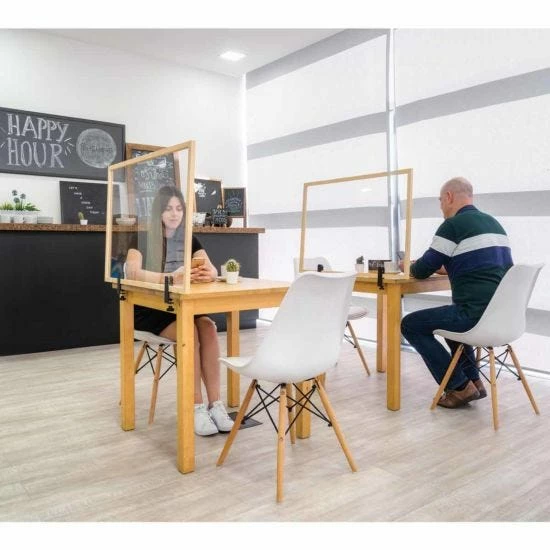 Bi-Office Protector Desktop Glass Board With Wood Frame And Clamps 90x60 Cm 8 Bi-Office Protector Desktop Glass Board With Wood Frame And Clamps 90x60 Cm - Image 6