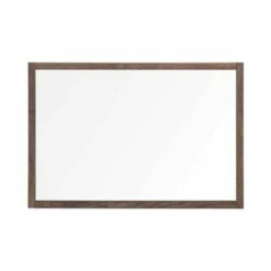 Bi-Office Protector Desktop Glass Board With Rustic Wood Frame And Clamps 120 X 90cm