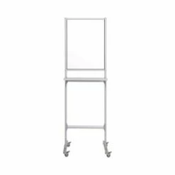 Bi-Office Mobile Workstation Glass With Aluminium Frame 55x72 Cm