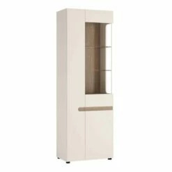 Chelsea Living Tall Narrow Glazed Display Unit Left Hand Door