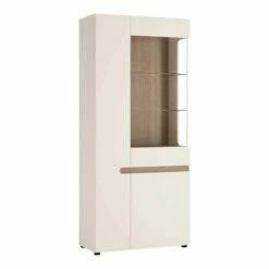 Chelsea Living Tall Wide Glazed Display Unit Left Hand Door