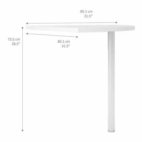 Prima Corner Desk Top With White Leg 12 Prima Corner Desk Top With White Leg - Image 10