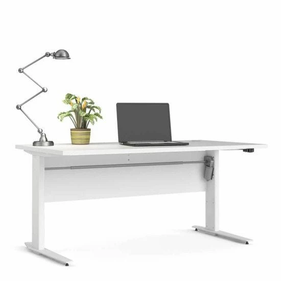 Prima Desk With Height Adjustable White Legs 150cm 8 Prima Desk With Height Adjustable White Legs 150cm - Image 6