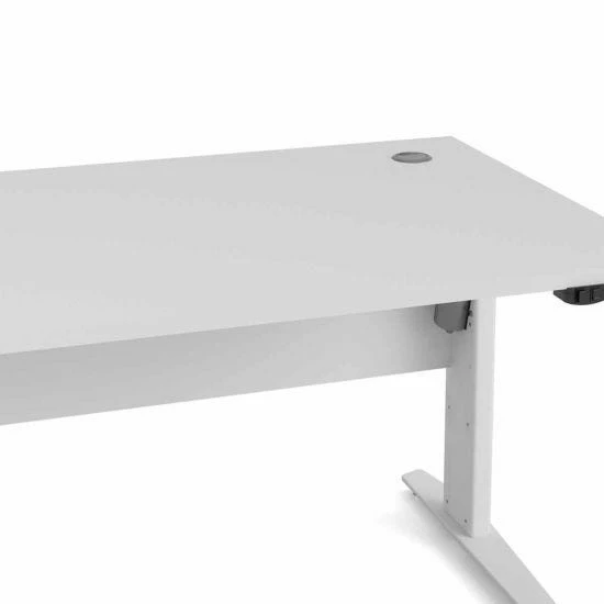 Prima Desk With Height Adjustable White Legs 150cm 9 Prima Desk With Height Adjustable White Legs 150cm - Image 7