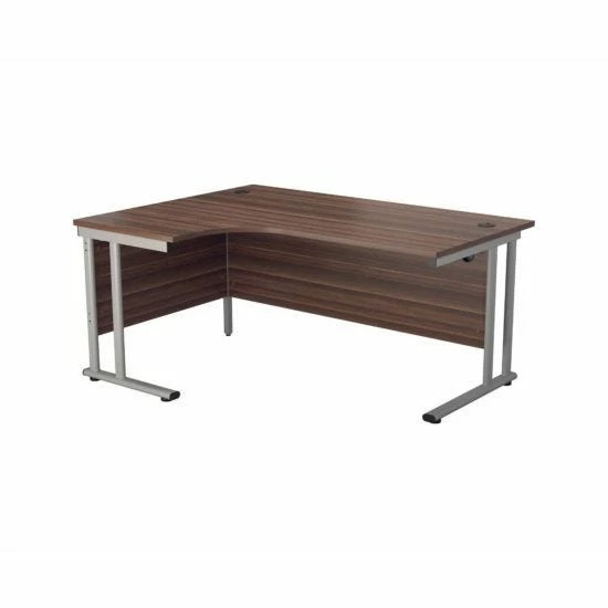 TC Office Start Silver Cantilever Frame Left Hand Crescent Desk 1600x1200mm 5 TC Office Start Silver Cantilever Frame Left Hand Crescent Desk 1600x1200mm - Image 3