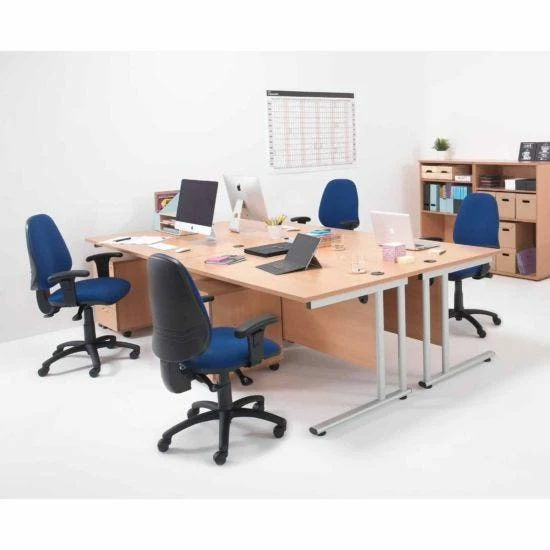 TC Office Start Silver Cantilever Frame Desk 1400x800mm 10 TC Office Start Silver Cantilever Frame Desk 1400x800mm - Image 8