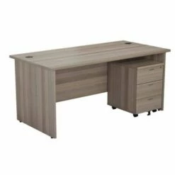 TC Office Panel End Desk And 3 Drawer Mobile Pedestal Bundle 1600 X 800mm -office furniture shop 1096070034