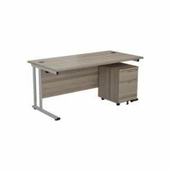 TC Office Start Silver Cantilever Frame Desk And 2 Drawer Mobile Pedestal Bundle 1600x800mm 16 TC Office Start Silver Cantilever Frame Desk And 2 Drawer Mobile Pedestal Bundle 1600x800mm -office furniture shop 1096070041