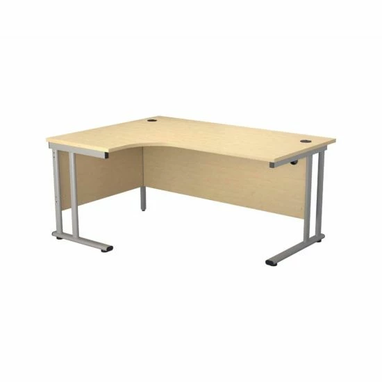 TC Office Start Silver Cantilever Frame Left Hand Crescent Desk 1600x1200mm 10 TC Office Start Silver Cantilever Frame Left Hand Crescent Desk 1600x1200mm - Image 8