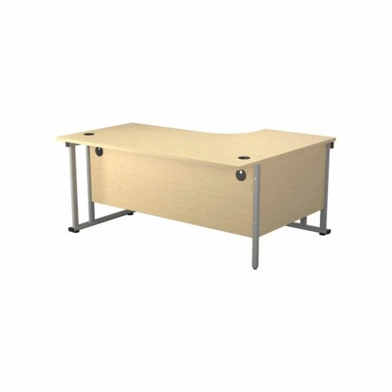 TC Office Start Silver Cantilever Frame Left Hand Crescent Desk 1600x1200mm 12 TC Office Start Silver Cantilever Frame Left Hand Crescent Desk 1600x1200mm - Image 10