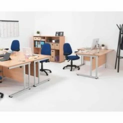 TC Office Start Silver Cantilever Frame Right Hand Crescent Desk 1600x1200mm -office furniture shop 1096070048 5