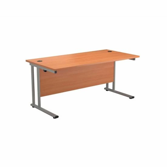TC Office Start Silver Cantilever Frame Desk 1800x800mm 4 TC Office Start Silver Cantilever Frame Desk 1800x800mm - Image 2