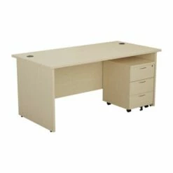 TC Office Panel End Desk And 3 Drawer Mobile Pedestal Bundle 1200x800mm -office furniture shop 1096070083