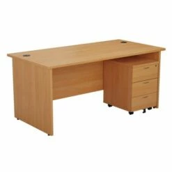 TC Office Panel End Desk And 3 Drawer Mobile Pedestal Bundle 1400 X 800mm -office furniture shop 1096070087 1