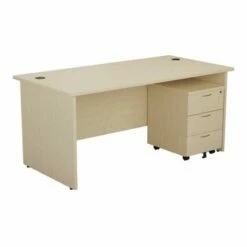 TC Office Panel End Desk And 3 Drawer Mobile Pedestal Bundle 1600 X 800mm -office furniture shop 1096070093