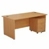 TC Office Panel End Desk And 3 Drawer Mobile Pedestal Bundle 1800 X 800mm 1 TC Office Panel End Desk And 3 Drawer Mobile Pedestal Bundle 1800 X 800mm -office furniture shop 1096070097