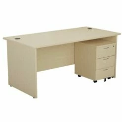 TC Office Panel End Desk And 3 Drawer Mobile Pedestal Bundle 1800 X 800mm -office furniture shop 1096070099