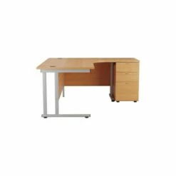 TC Office Start Silver Cantilever Frame Left Hand Crescent Desk With High Pedestal 1800x1200mm 14 TC Office Start Silver Cantilever Frame Left Hand Crescent Desk With High Pedestal 1800x1200mm -office furniture shop 1096070120 1
