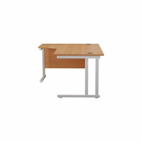 TC Office Start White Cantilever Frame Left Hand Crescent Desk 1600x1200mm 6 TC Office Start White Cantilever Frame Left Hand Crescent Desk 1600x1200mm - Image 4