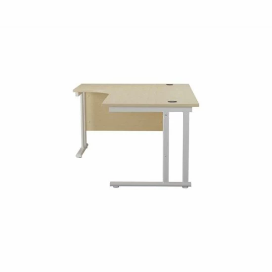 TC Office Start White Cantilever Frame Left Hand Crescent Desk 1600x1200mm 11 TC Office Start White Cantilever Frame Left Hand Crescent Desk 1600x1200mm - Image 9