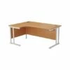 TC Office Start White Cantilever Frame Left Hand Crescent Desk 1800x1200mm 2 TC Office Start White Cantilever Frame Left Hand Crescent Desk 1800x1200mm -office furniture shop 1096070137