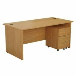 TC Office Panel End Desk And 3 Drawer Mobile Pedestal Bundle 1600 X 800mm -office furniture shop 1096070177