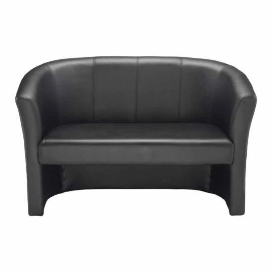 TC Office Tub 2 Seater Leather Look Reception Sofa 6 TC Office Tub 2 Seater Leather Look Reception Sofa - Image 4