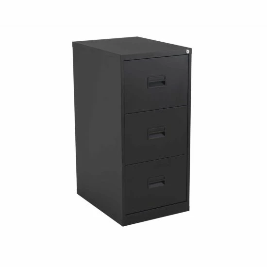TC Office Talos Steel Deluxe 3 Drawer Filing Cabinet 4 TC Office Talos Steel Deluxe 3 Drawer Filing Cabinet - Image 2