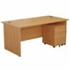 TC Office Panel End Desk And 2 Drawer Mobile Pedestal Bundle 1600 X 800mm 2 TC Office Panel End Desk And 2 Drawer Mobile Pedestal Bundle 1600 X 800mm -office furniture shop 1096070467