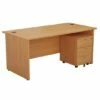 TC Office Panel End Desk And 3 Drawer Mobile Pedestal Bundle 1600 X 800mm 1 TC Office Panel End Desk And 3 Drawer Mobile Pedestal Bundle 1600 X 800mm -office furniture shop 1096070468